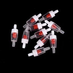 Imported One Way Plastic Non Return Check Valve (Red with White) (Pack of 5) Aquarium Tool-image-2
