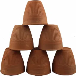 (Pack of 6) Terracotta Mitticool Glass lassi glass pack of 6 Glass Set Water/Juice Glass-image-52