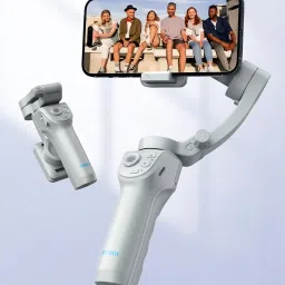 Omexcart 3 Axis with Wide Angle and AI Face Advantage Tracker warm color LED light 3 Axis Gimbal for Mobile-34