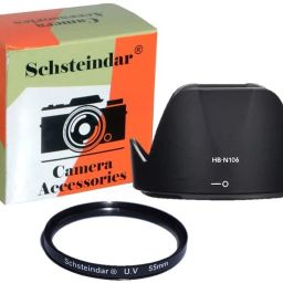 Schsteindar HB-N106 Bayonet Lens Hood + 55MM UV Filter for Nikon HB-N106 BayonetLens Hood-28
