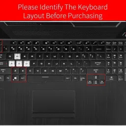 Saco Silicone Skin Keyboard Protector Cover Compatible for 2024 ASUS TUF Gaming A15 FA506NCR|FA506NFR|FA566NC|FA507NVR Series Gaming Laptop Keyboard Skin image 3