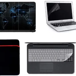 I-Birds Enterprises 4 IN 1 Laptop Skin, Key Guard & Screen Protector For 15.6 inch Laptop Combo-8020 Combo Set-21