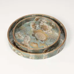 Grey Gold Bird Tray Serving Set-34