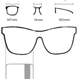 Eyewearlabs Shield Lens with Polarised and UV Protected Sunglasses SC1EL1142 image 4