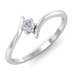 KUBERBOX Vida Solitaire 18KT White Gold Diamond-Studded Finger Ring-1.62gm-image-72