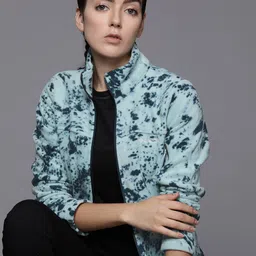 Columbia Women Insulator Fast Trek Printed Full Sleeve Trekking-Hiking Fleece Jacket-image-55