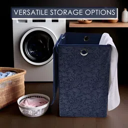 kuber industries Kuber 3 Pcs Printed Foldable Laundry Baskets With Ring-75-L image 4