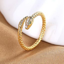 Unwind by Yellow Chimes Gold-plated Snake Designed Finger Ring-76