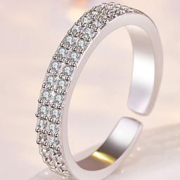 MYKI Silver-Plated Stone Studded Finger Ring-picture-34