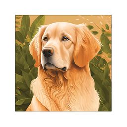 OLIVE TREE Green & Brown Dog Canvas Painting Wall art-picture-9