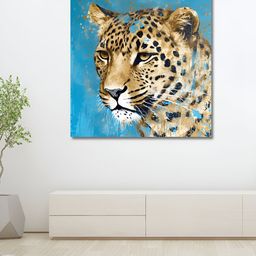 OLIVE TREE Blue & Brown Canvas Animals Wall Art-image-30