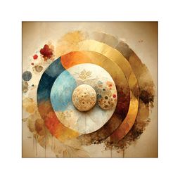 OLIVE TREE Beige & Blue Abstract Canvas Painting Wall Art-picture-11