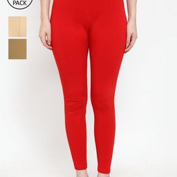 GRACIT Women Pack Of 3 Solid Ankle Length Leggings-41
