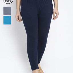 GRACIT Women Cotton Ankle Length Leggings Pack Of 3-image-107
