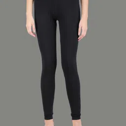 SPIFFY Women Black Solid Ankle-Length Leggings-picture-54