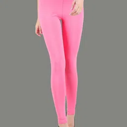 SPIFFY Women Pink Solid Ankle-Length Leggings-image-20