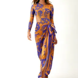 Tizzi Abstract Printed Sarong Cover Up Bottom-image-11
