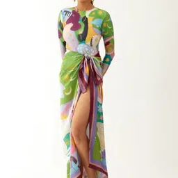 Tizzi Printed Chiffon Cover Up Sarong-image-2