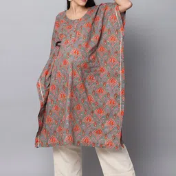 The Mom Store Women Ethnic Motifs Printed Pure Cotton Kurta with Palazzos-picture-42