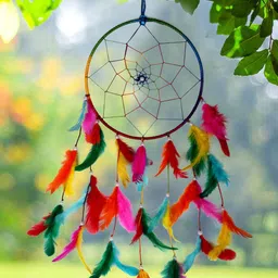 DULI Multicolour Handmade One Ring Dreamcatcher Hanging image 1