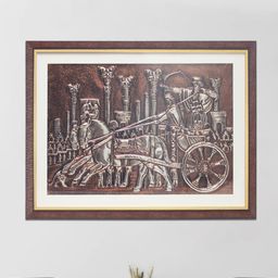 SHREE KALA HOME DECOR Pharohs Of The Mystic Egypt Foil Embossed Wall Painting-image-29