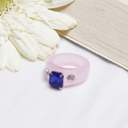 BEWITCHED Pink Rhinestone Studded Finger Ring-image-89