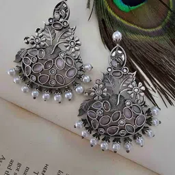 Binnis Wardrobe Silver-Plated Beaded Drop Earrings-image-47
