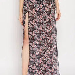 SECRETS BY ZEROKAATA Women Printed Full Length Wraparound Sarong with Slit Detail-image-6