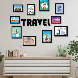 random Black Synthetic Wood Set Of 10 Collage Photo Frames-picture-7