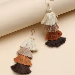 Sangria Gold Plated Classic Drop Earrings-21