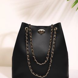 Women Black Shoulder Bag - Extra Spacious-image-85