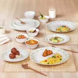 Pack of 18 Opalware Dazzle Series Tropical Lagoon | Study & Durable & Dishwasher Safe Dinner Set-8