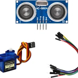 Ultrasonic Sensor Module With SG90 Servo Motor and 10 pc Male-Female Jumper Wire Electronic Components Electronic Hobby Kit-image-91