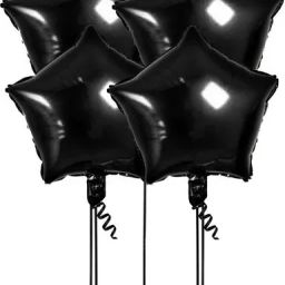 Solid 5 pcs 18inches Star Black Balloons decoration kit items Balloon-image-1