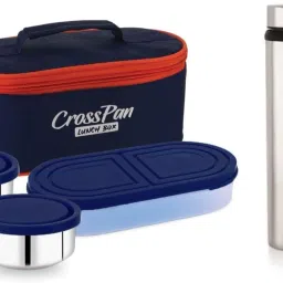 S SDouble decker Lunch box/ tiffin box with SS Water Bottle 750ml_CP 3 Containers Lunch Box-12