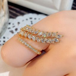 Designs & You Gold-Plated Cubic Zirconia Stone Studded Finger Ring image 5