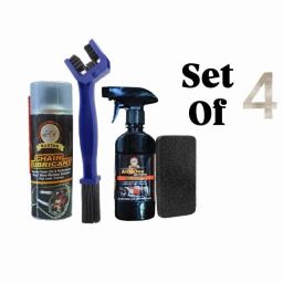 Combo of Chain Lube 150ml+ Liquid Car Polish 250ml with Cleaning Brush & Foam Applicator |Cleans| Shines & Protects Chain| Chain Oil-image-84