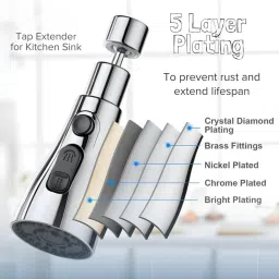 cosware 360 Degree Tap Extender for Kitchen Sink, Flexible Faucet with Tap Extension Faucet Function Diverter image 2