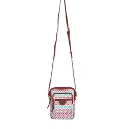 TEAL BY CHUMBAK Ethnic Motifs Printed Structured Sling Bag image 1