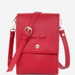 Black Spade PU Structured Sling Bag-11