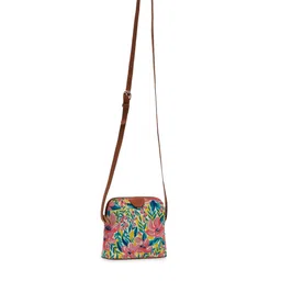 TEAL BY CHUMBAK Floral Structured Sling Bag-26