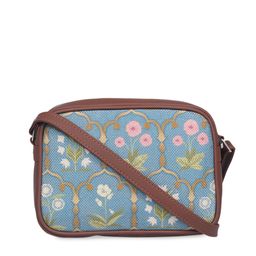 ZOUK Women Blue Floral Printed Structured Sling Bag-picture-21