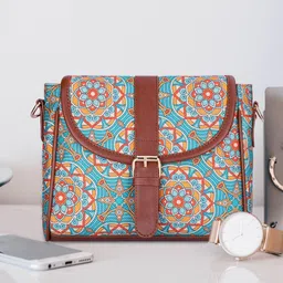THE CLOWNFISH Ethnic Motifs Printed Structured Sling Bag-34