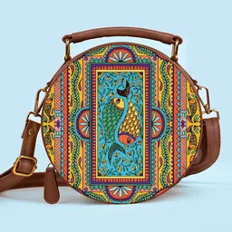 Kalankit Graphic Printed Structured Sling Bag-20