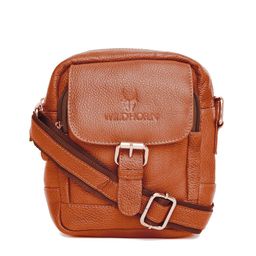 WildHorn Men Tan Leather Bowling Sling Bag-image-87
