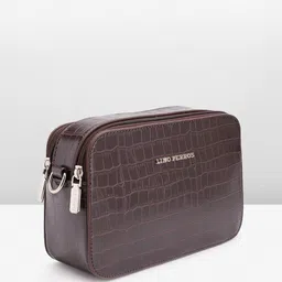 Lino Perros Croc Textured Structured Sling Bag image 3
