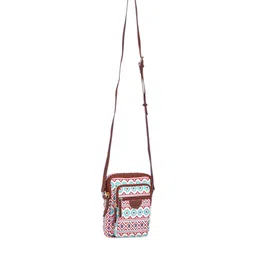 TEAL BY CHUMBAK Ethnic Motifs Printed Structured Sling Bag image 3