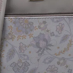 Mochi Grey Floral Printed Structured Sling Bag image 5