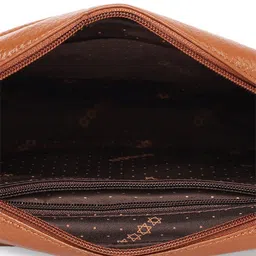 Stamp Textured Leather Structured Sling Bag image 2