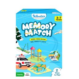 Skillmatics Kids Blue Memory Match Where Things Belong Gaming Cards-21